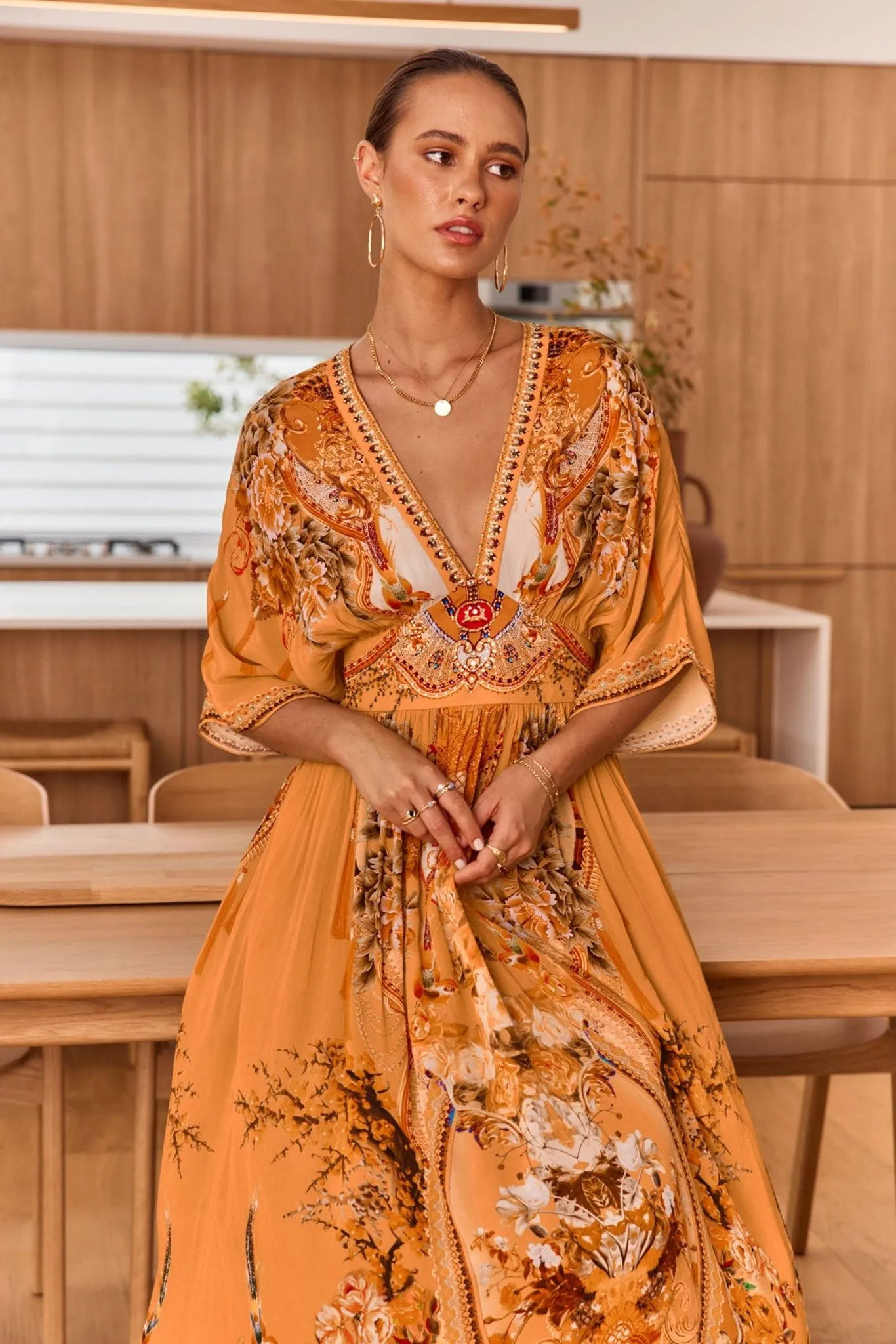 YOU ARE MY SUNSHINE MAXI DRESS W FITTED WAIST sold by Czarina product image thumbnail 2