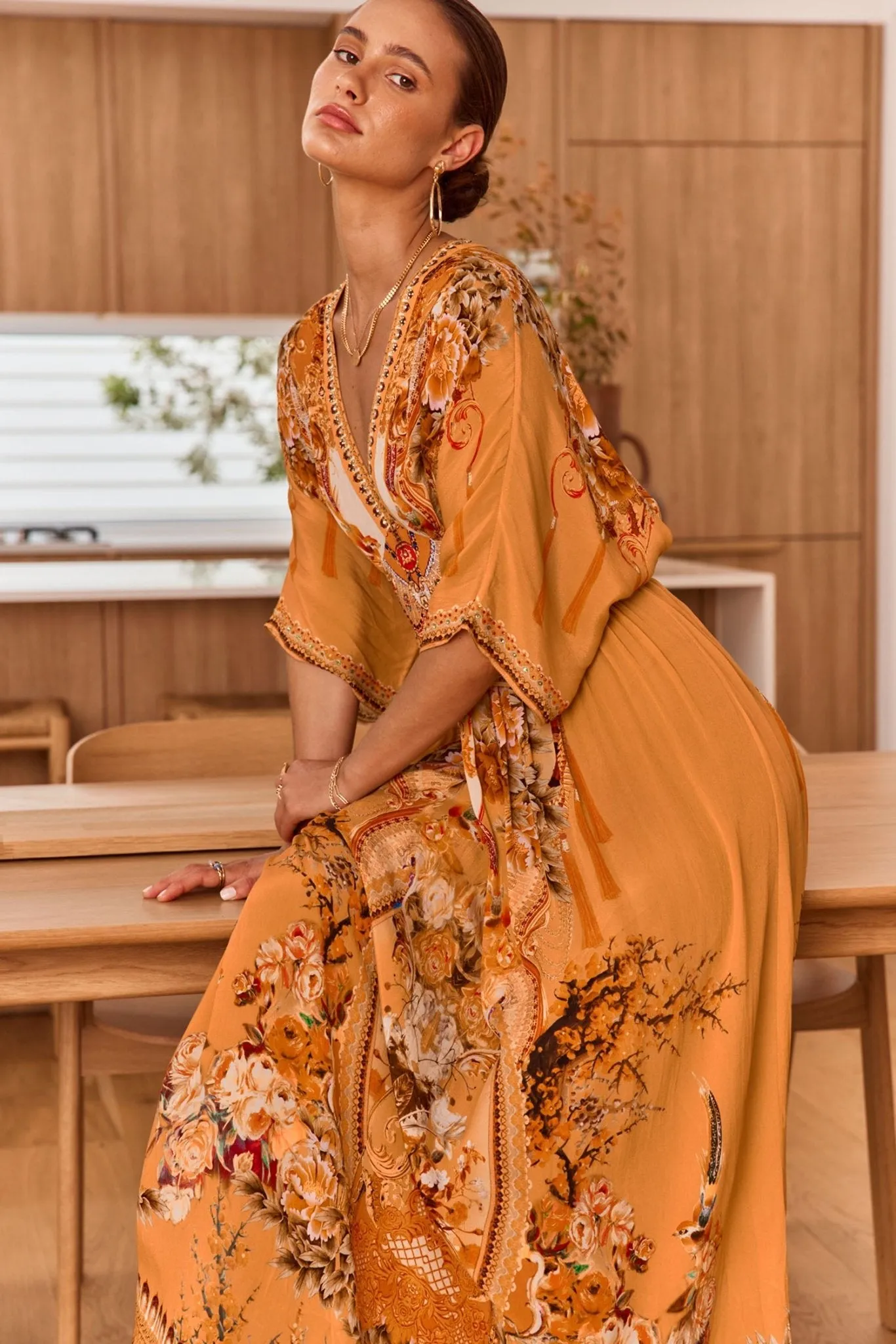 YOU ARE MY SUNSHINE MAXI DRESS W FITTED WAIST sold by Czarina product image thumbnail 3