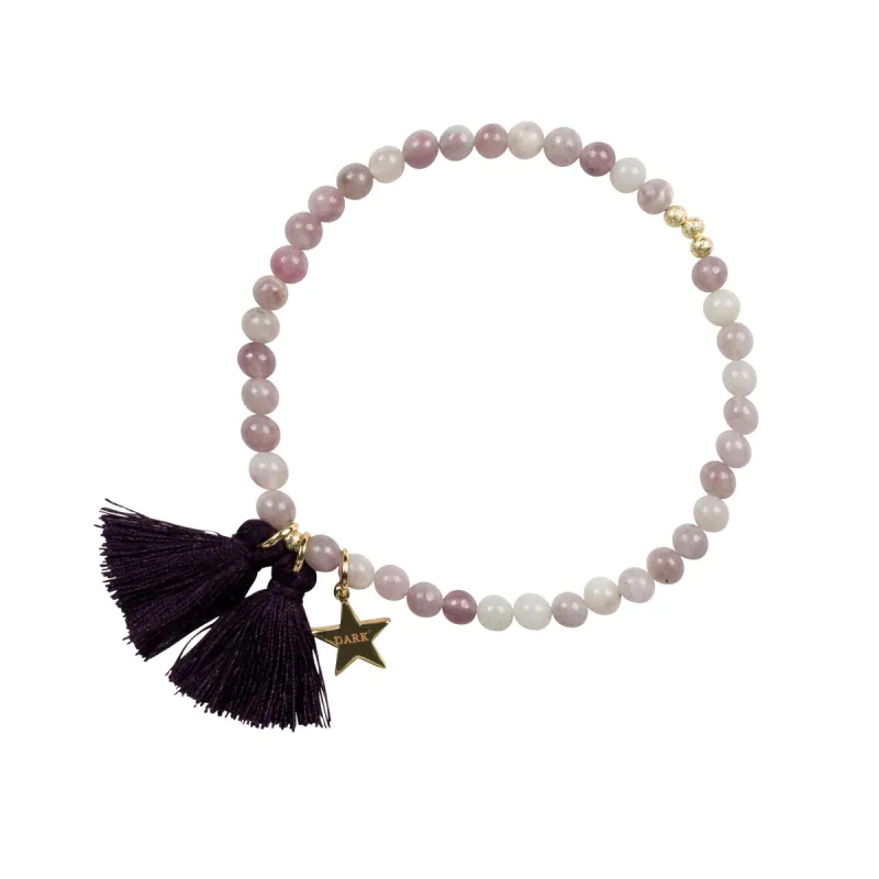 STONE BEAD BRACELET 4 MM GRAPE sold by DARK Department