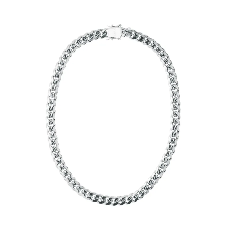 CUBAN CHAIN NECKLACE SILVER sold by DARK Department