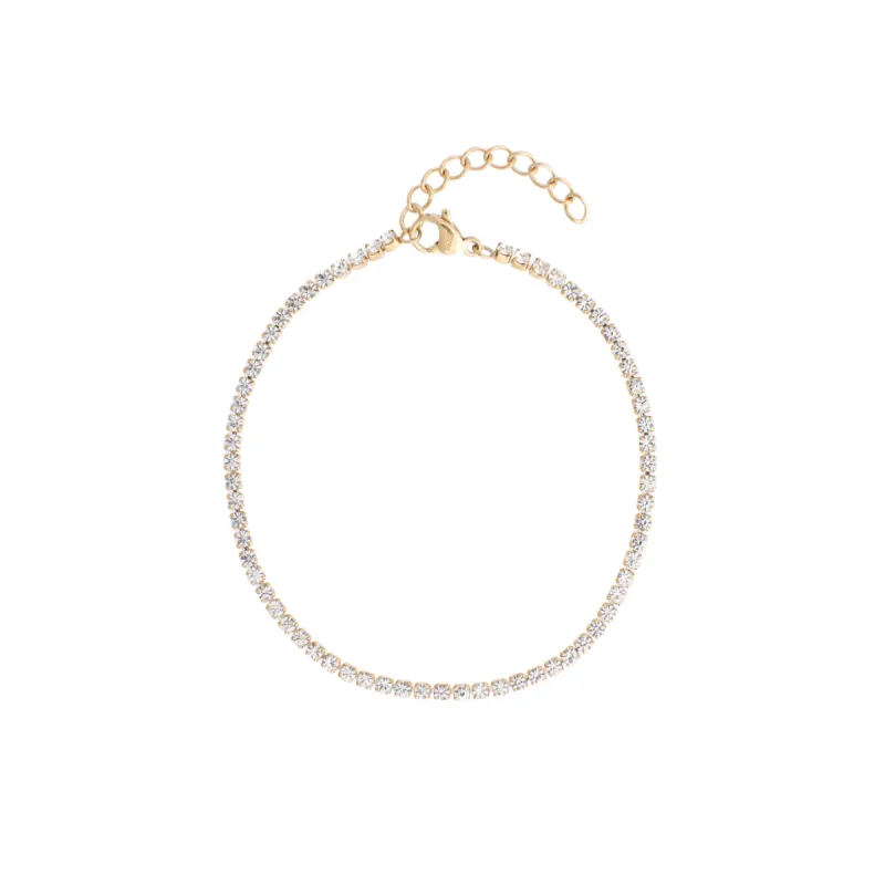 TENNIS CHAIN BRACELET 2 MM CRYSTAL sold by DARK Department