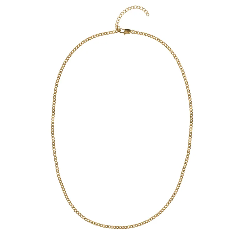 CUBAN CHAIN NECKLACE EXTRA THIN GOLD sold by DARK Department