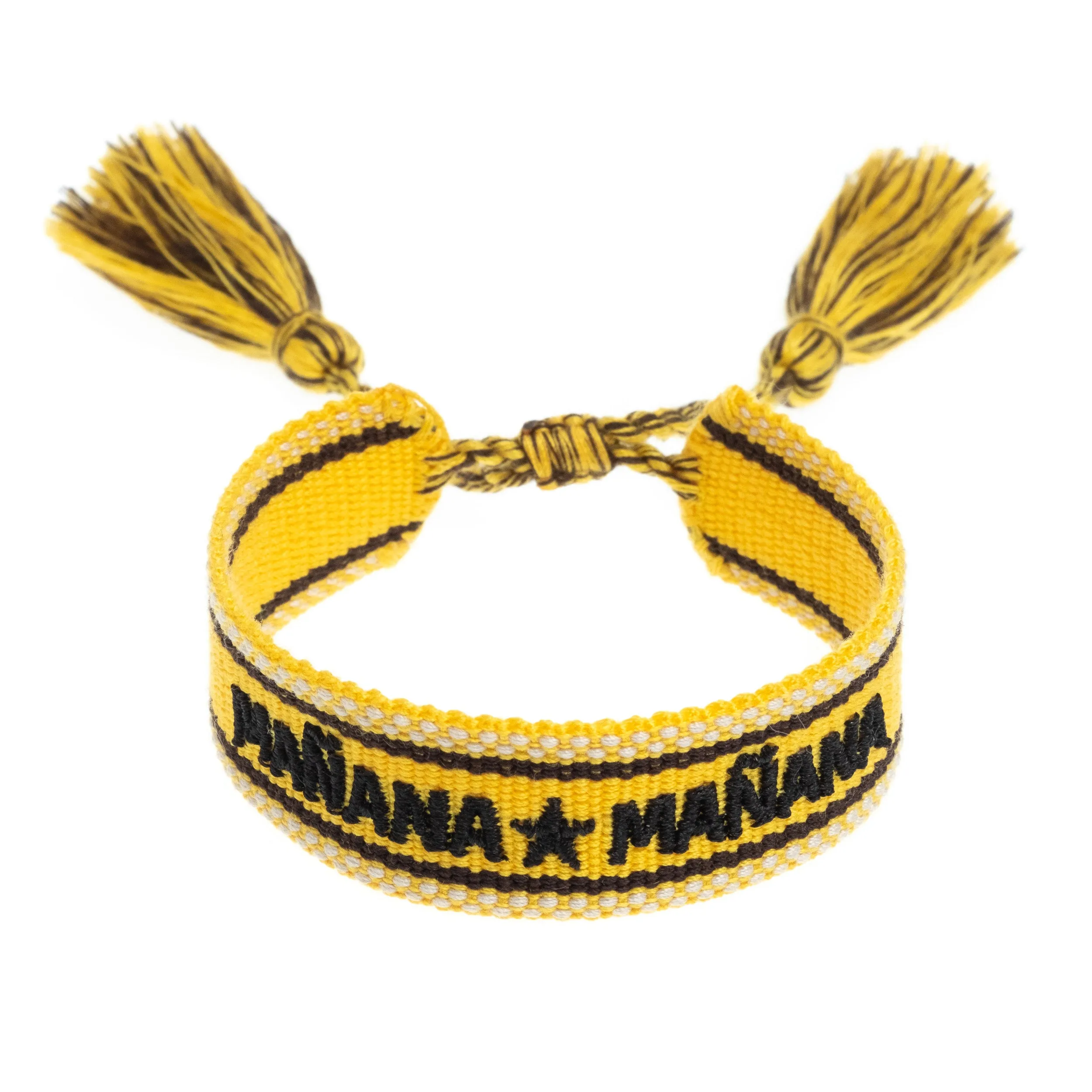 WOVEN FRIENDSHIP BRACELET - "MAÑANA MAÑANA" YELLOW sold by DARK Department