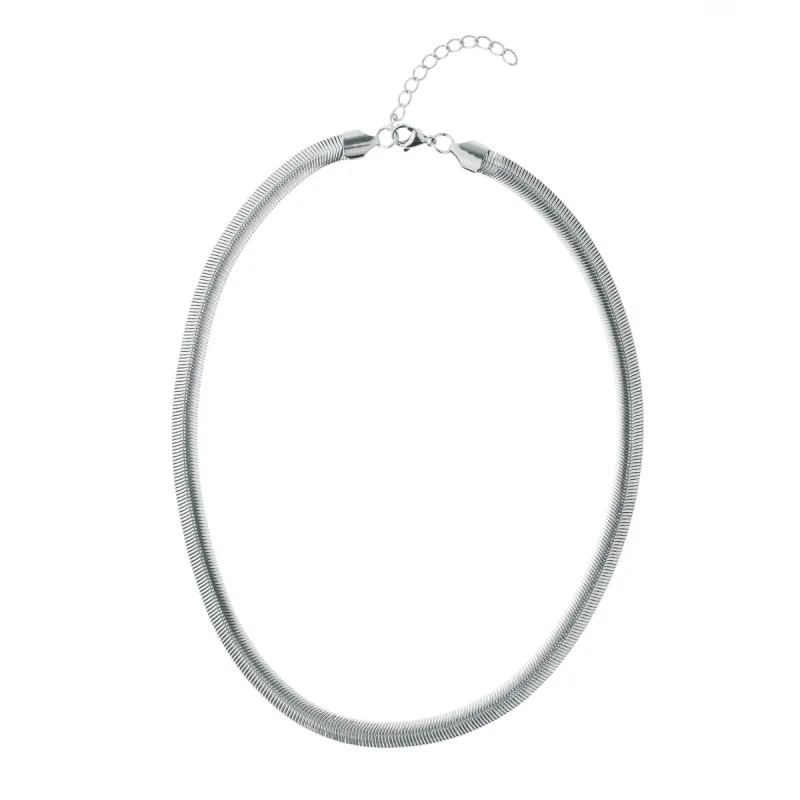 SNAKE CHAIN NECKLACE SILVER 45 CM sold by DARK Department