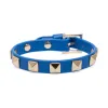 LEATHER STUD BRACELET STRONG BLUE sold by DARK Department