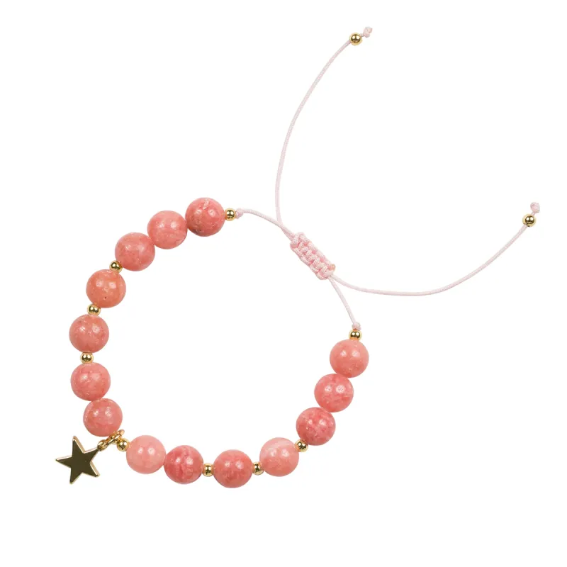 STONE BEAD BRACELET 8 MM CANDY PINK sold by DARK Department
