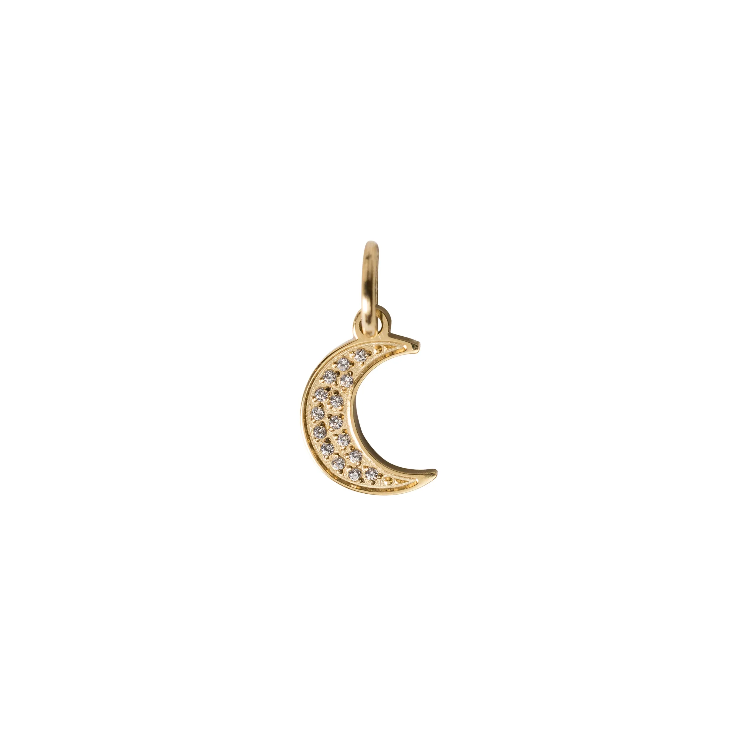 MOON CHARM GOLD W/CRYSTALS sold by DARK Department