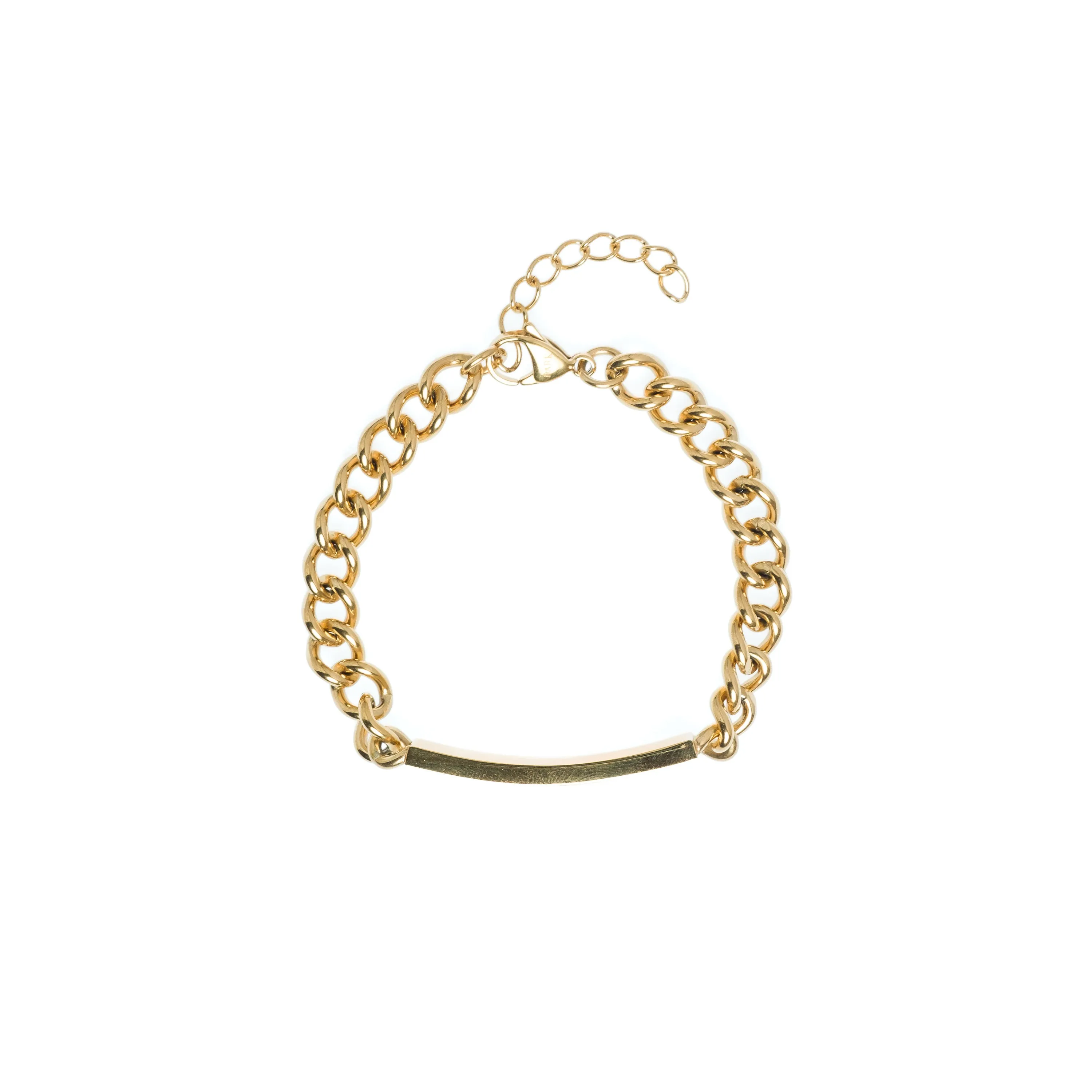 PLATE CHAIN BRACELET GOLD sold by DARK Department