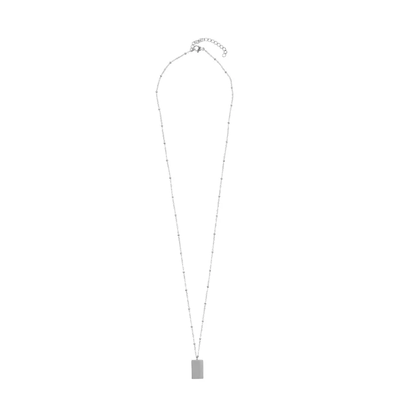 PLATE NECKLACE SILVER sold by DARK Department