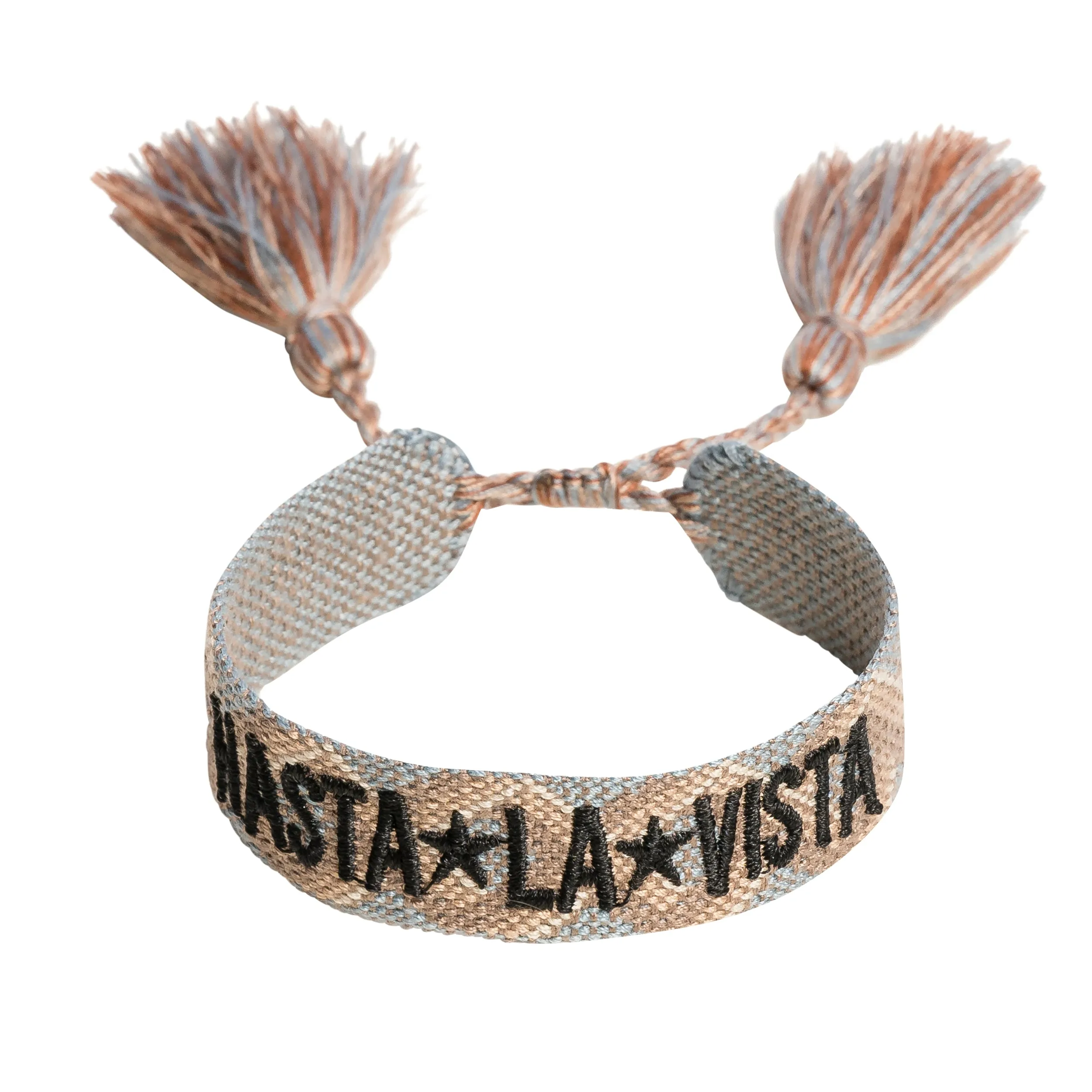 WOVEN FRIENDSHIP BRACELET - "HASTA LA VISTA" CAMEL sold by DARK Department