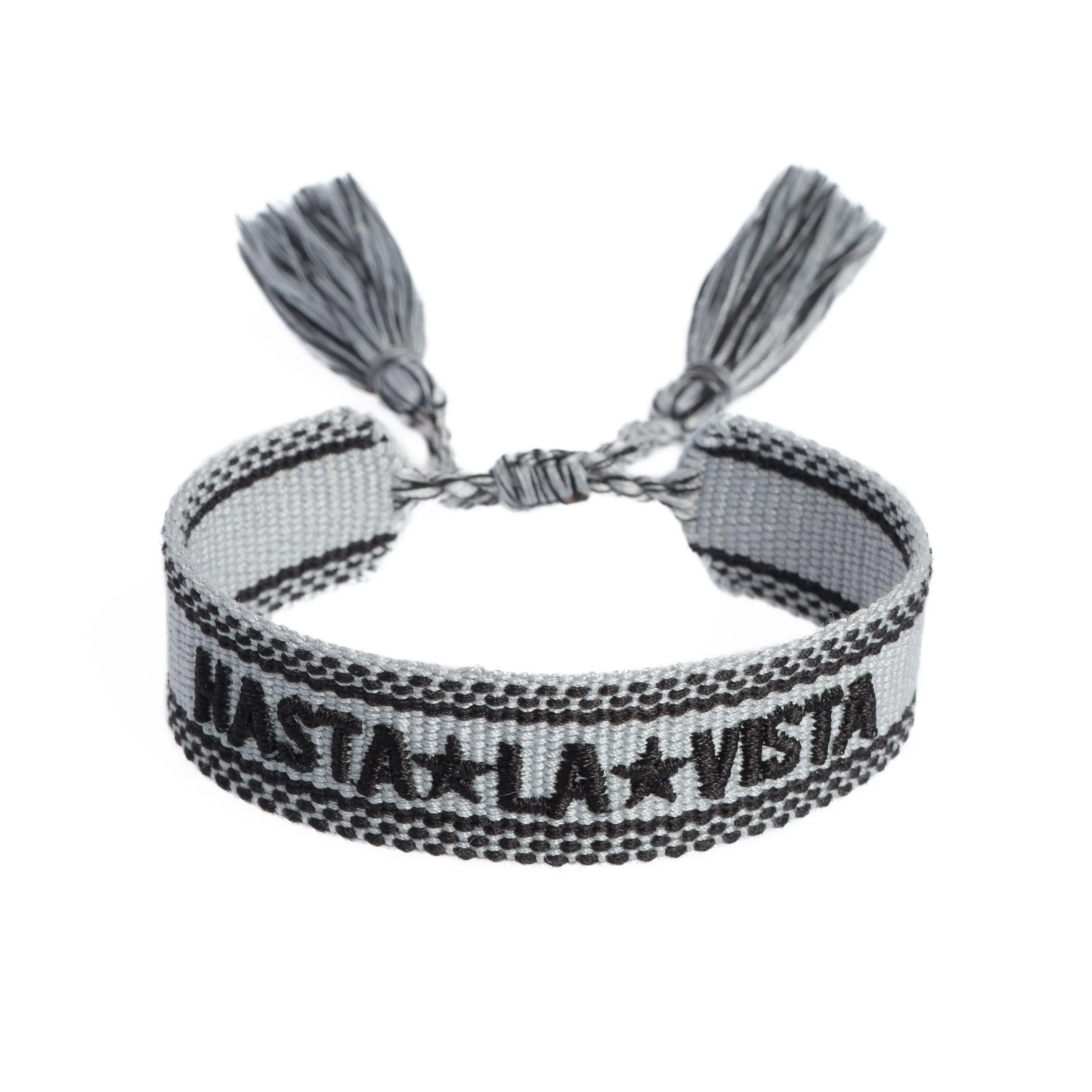WOVEN FRIENDSHIP BRACELET - "HASTA LA VISTA" COOL BLUE sold by DARK Department