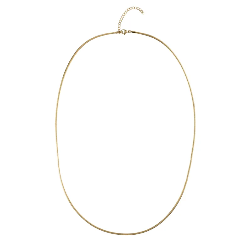 SNAKE CHAIN NECKLACE EXTRA THIN GOLD 65 CM sold by DARK Department