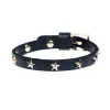 LEATHER STAR STUD BRACELET MINI BLACK W/GOLD sold by DARK Department