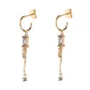 BAGUETTE CRYSTAL CREOLE W/CHAIN sold by DARK Department