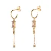 BAGUETTE CRYSTAL CREOLE W/CHAIN sold by DARK Department