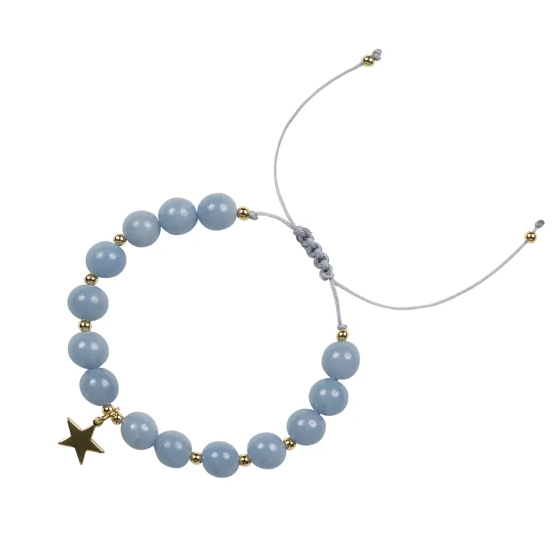 STONE BEAD BRACELET 8 MM 501 BLUE sold by DARK Department