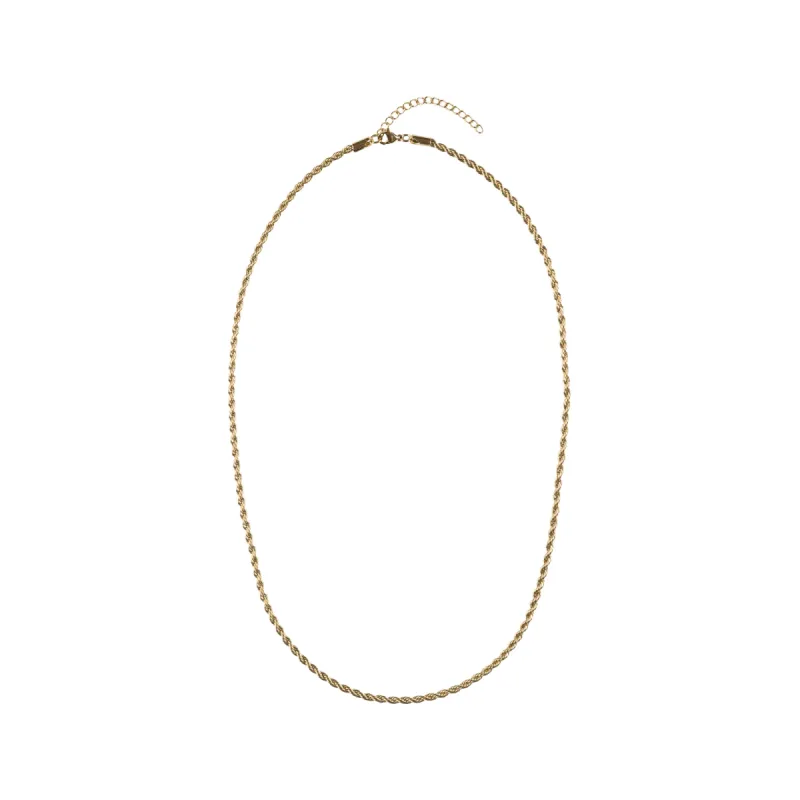 TWISTED CHAIN NECKLACE EXTRA THIN GOLD 55 CM sold by DARK Department