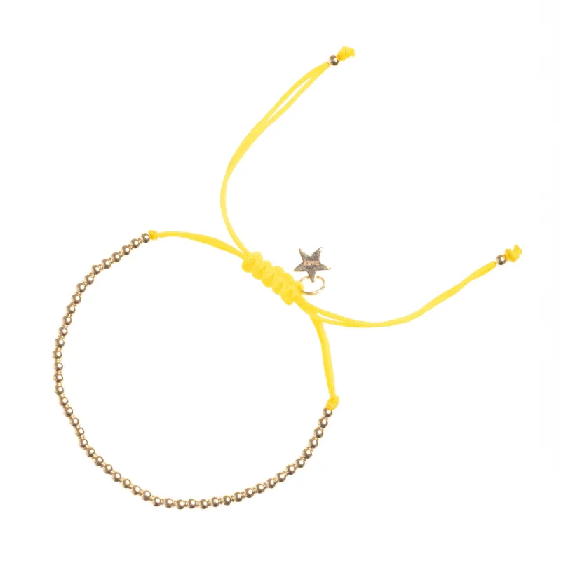 METAL BEAD BRACELET THIN YELLOW sold by DARK Department