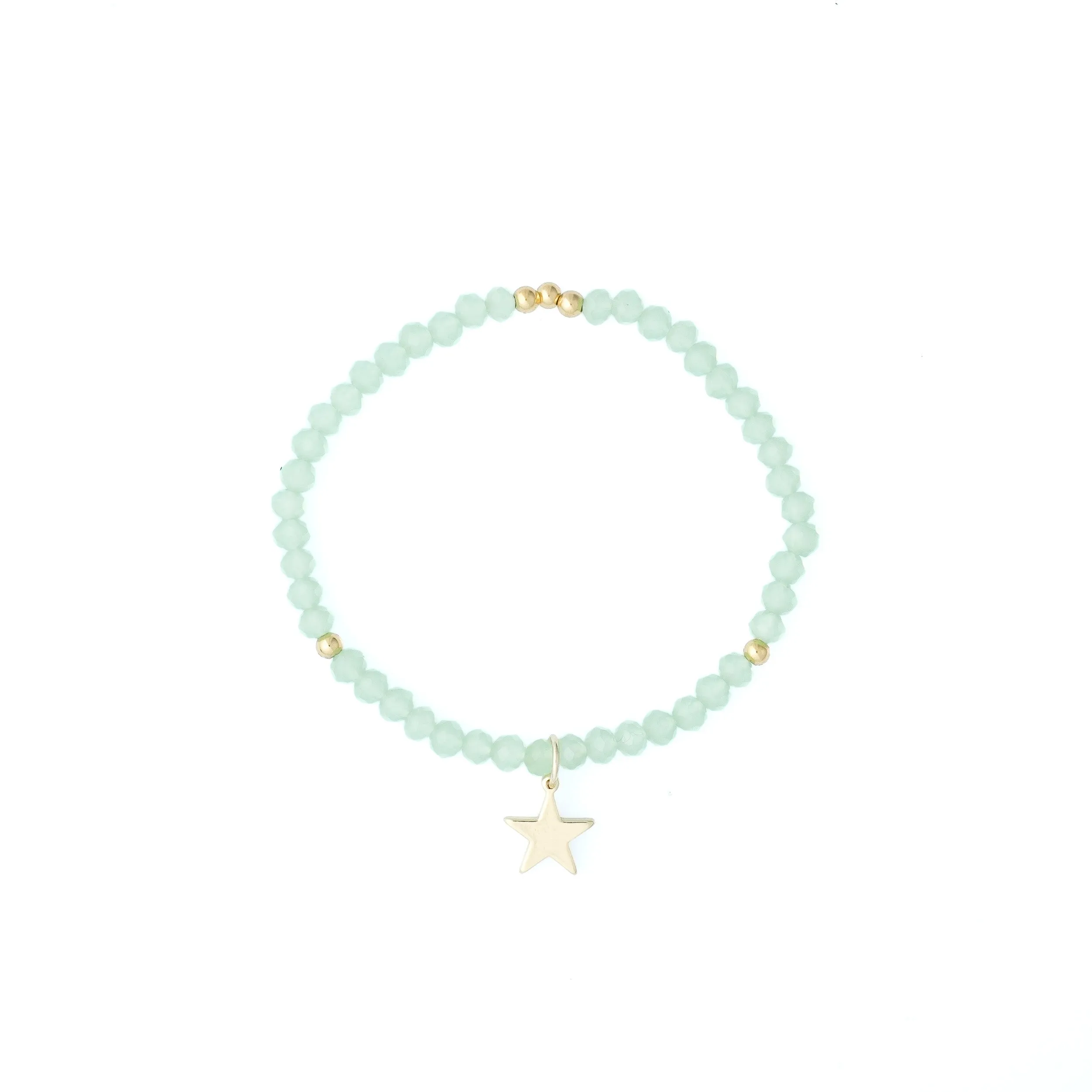 CRYSTAL BEAD BRACELET 4 MM SPARKLED OCEAN GREEN sold by DARK Department