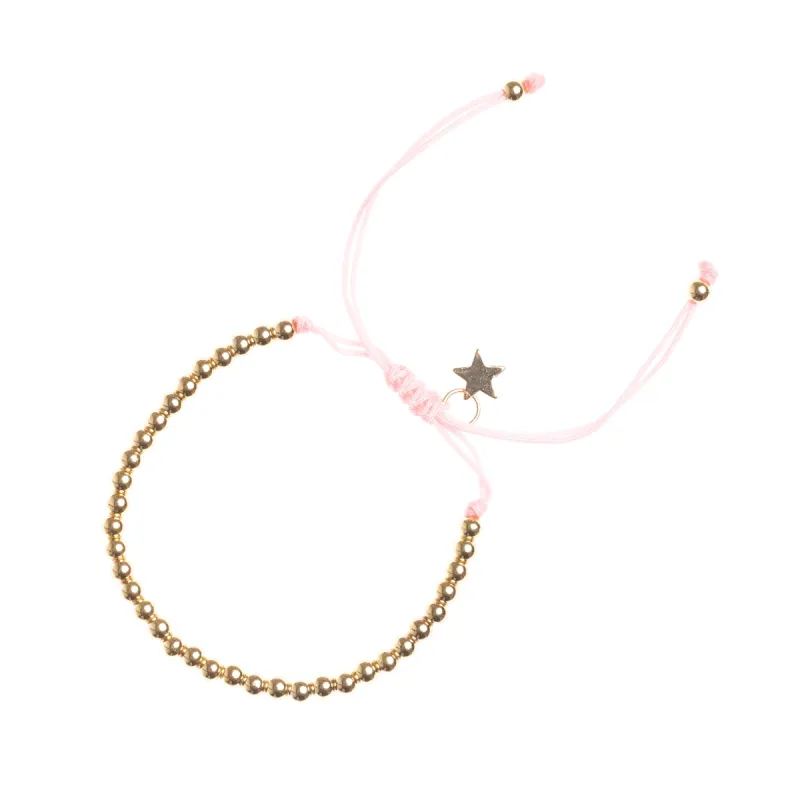 METAL BEAD BRACELET BROAD BLUSH ROSE sold by DARK Department