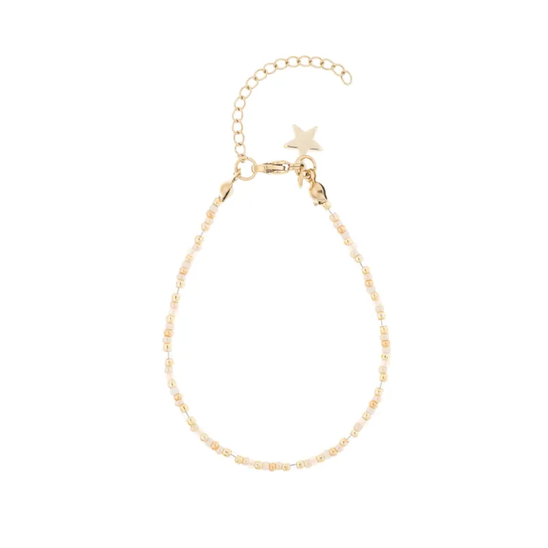 GLASS BEAD BRACELET 2 MM CHAMPAGNE MIX sold by DARK Department