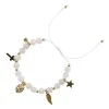 STONE BEAD BRACELET 6 MM W/CHARMS - WHITE JADE sold by DARK Department