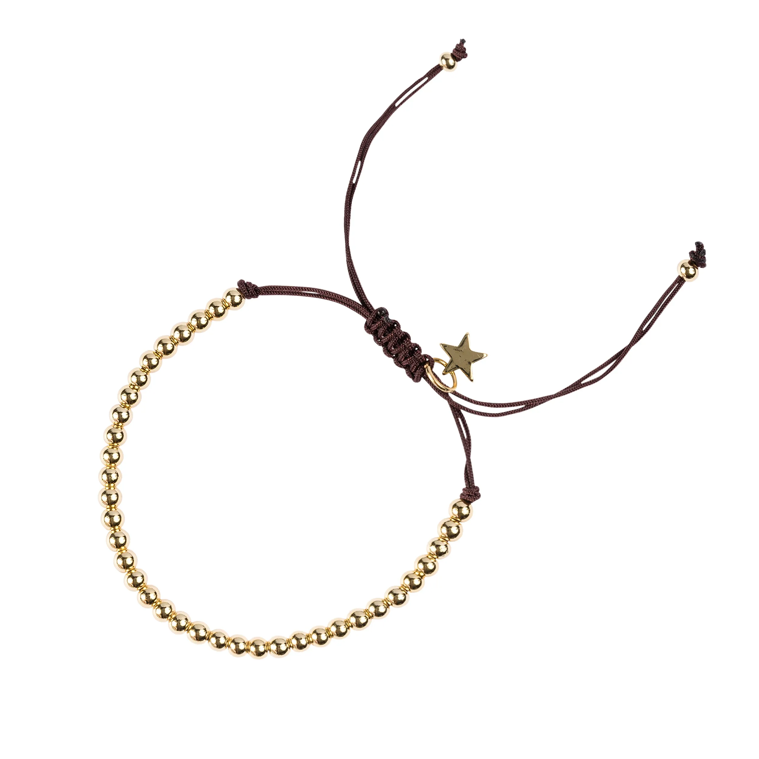 METAL BEAD BRACELET BROAD CHOCOLATE BROWN W/GOLD sold by DARK Department