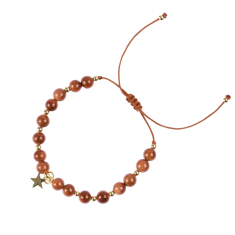 STONE BEAD BRACELET 6 MM MAGIC COGNAC sold by DARK Department
