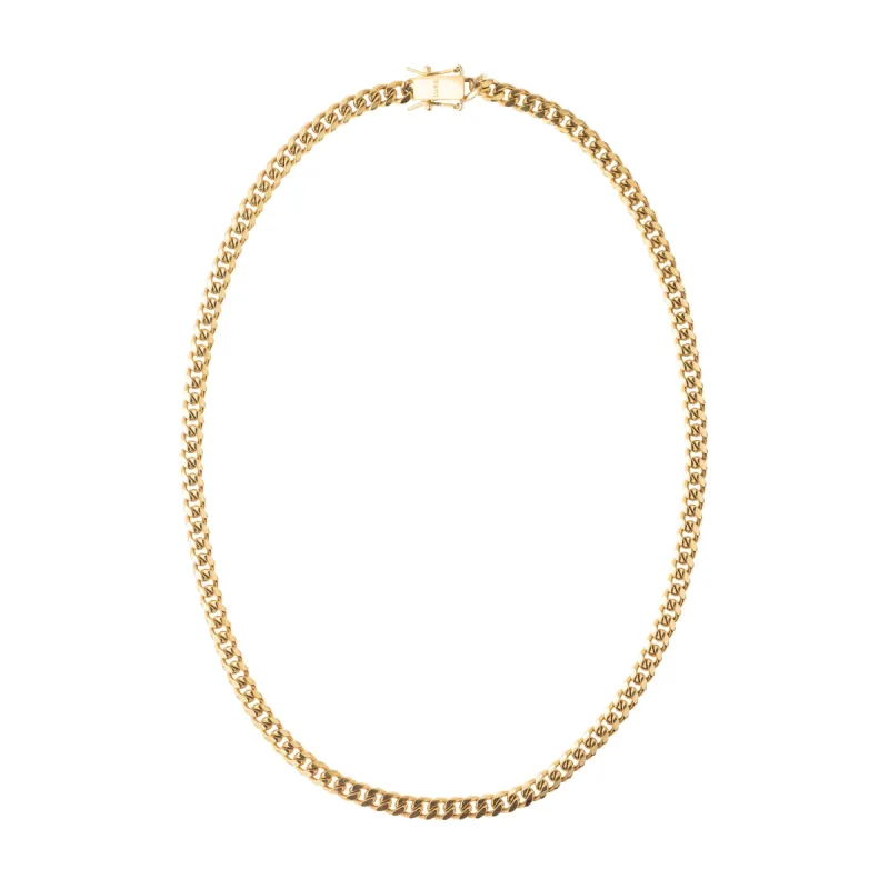 CUBAN CHAIN NECKLACE THIN GOLD sold by DARK Department