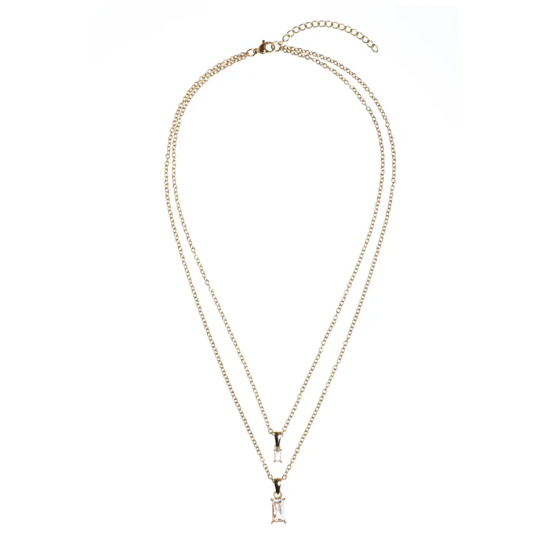 BAGUETTE CRYSTAL NECKLACE CRYSTAL sold by DARK Department