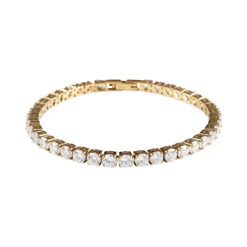 TENNIS BRACELET 4 MM GOLD sold by DARK Department