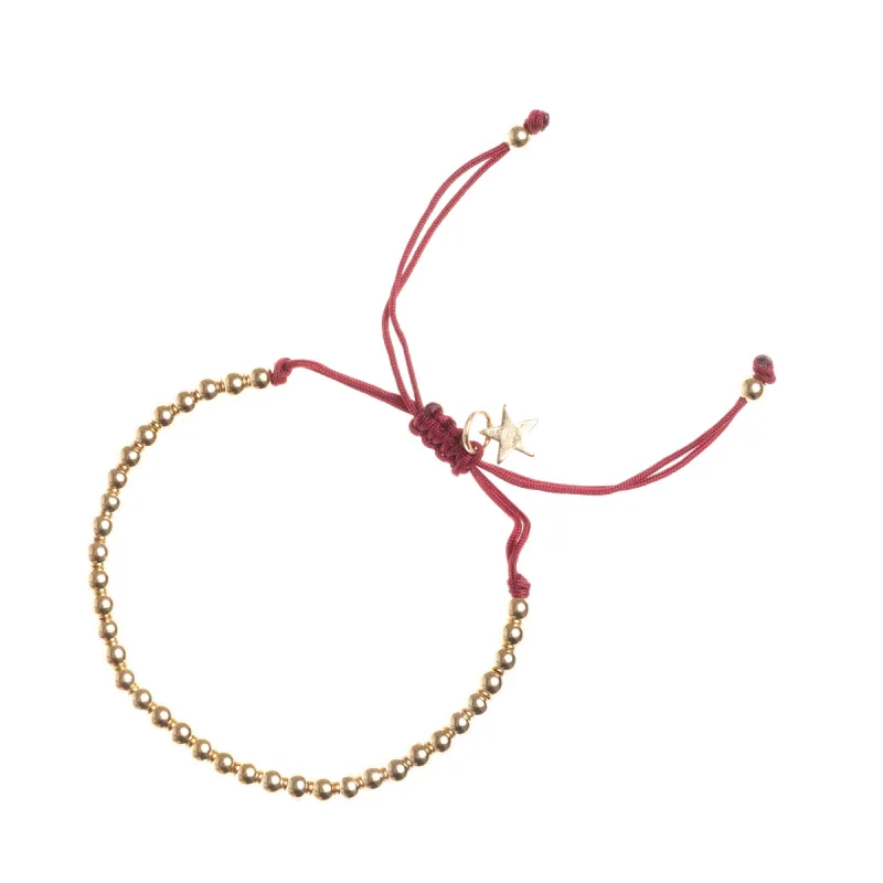 METAL BEAD BRACELET BROAD OX RED sold by DARK Department