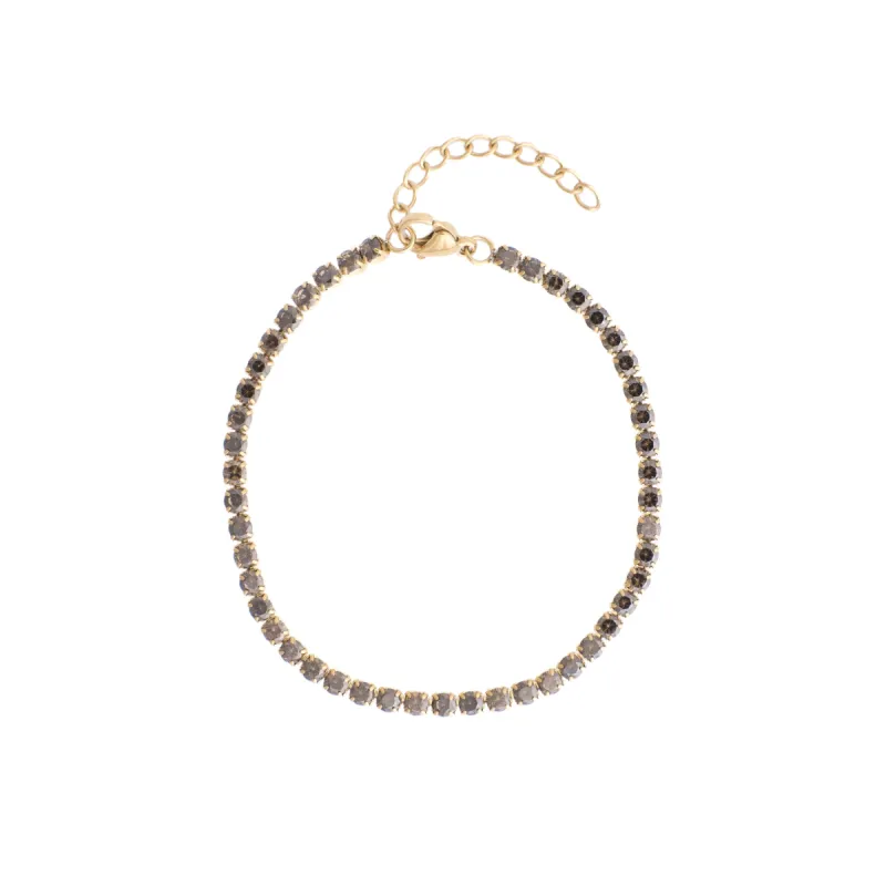TENNIS CHAIN BRACELET 3 MM DARK GREY sold by DARK Department