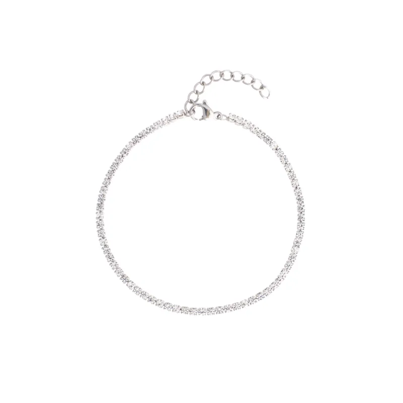 TENNIS CHAIN BRACELET 2 MM SILVER sold by DARK Department