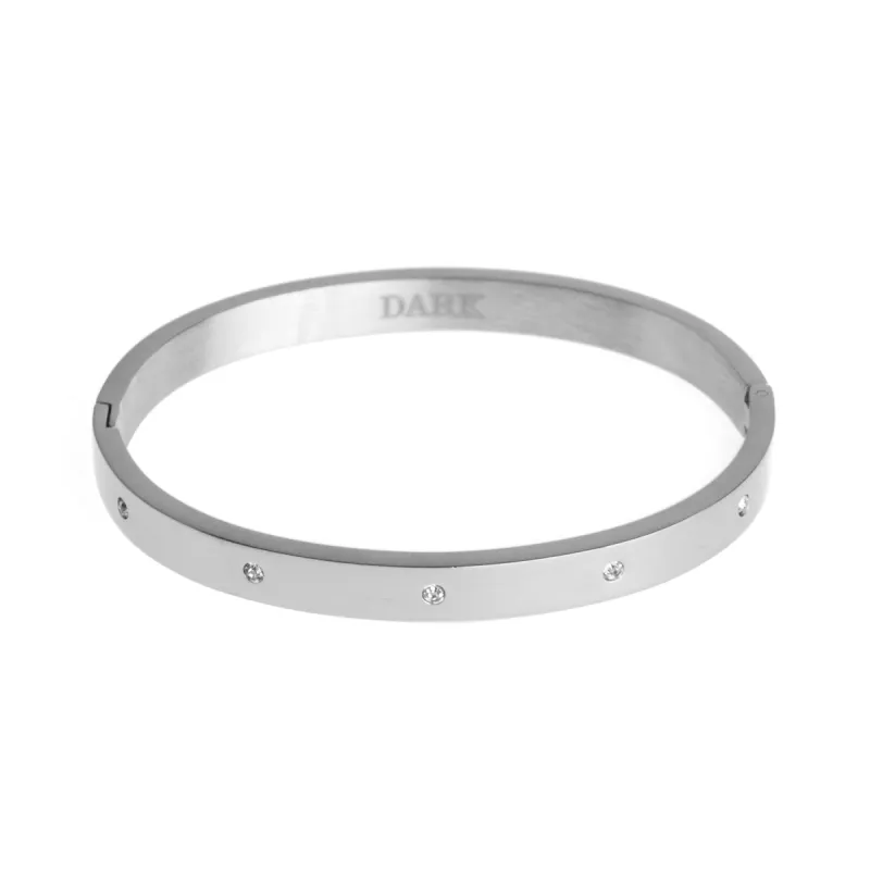 CRYSTAL DOT BANGLE SILVER sold by DARK Department