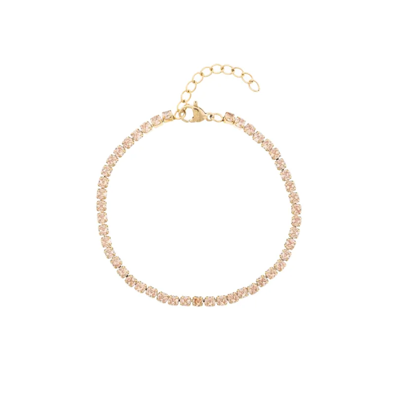 TENNIS CHAIN BRACELET 3 MM CHAMPAGNE sold by DARK Department