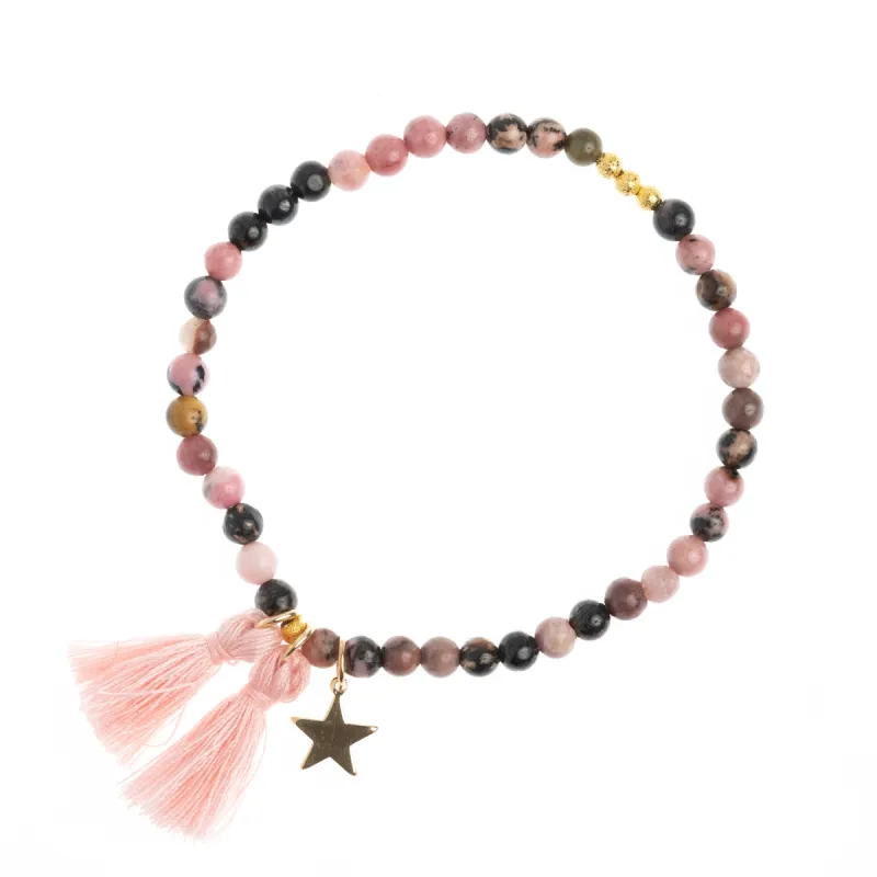 BEAD BRACELET 4 MM ROSE STONE sold by DARK Department