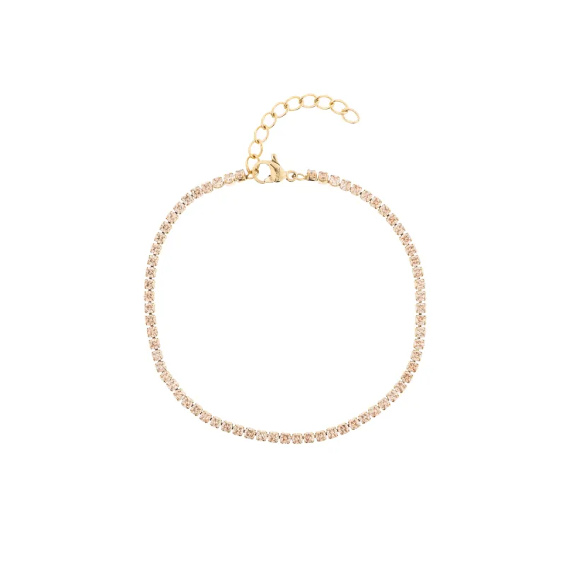 TENNIS CHAIN BRACELET 2 MM CHAMPAGNE sold by DARK Department