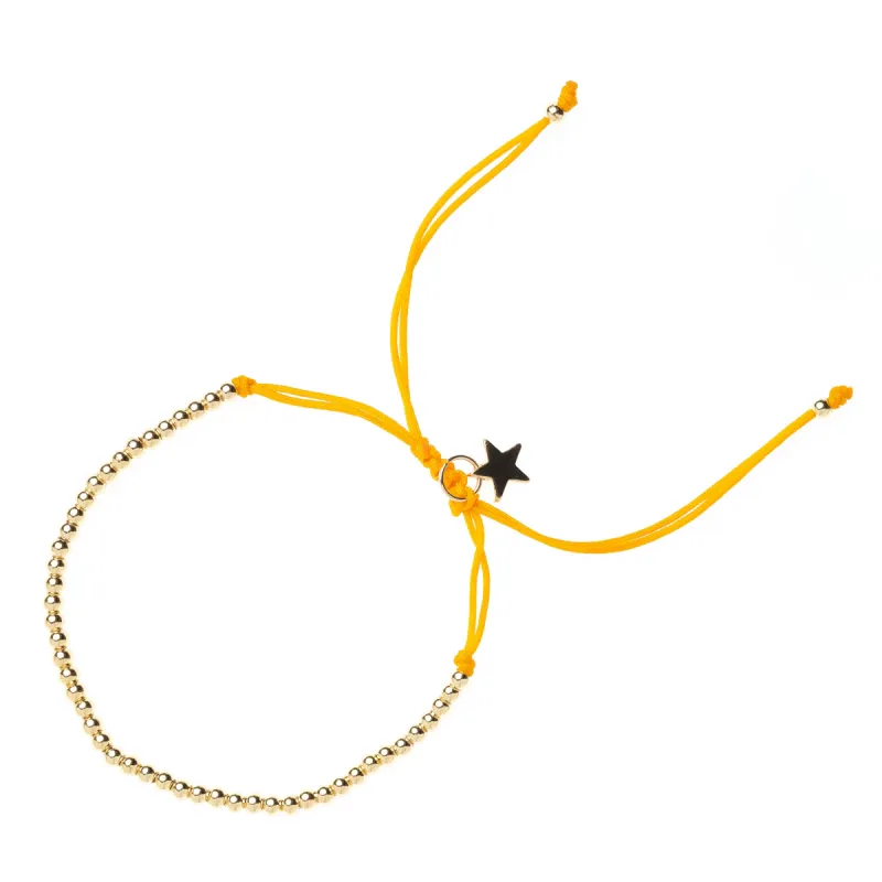 METAL BEAD BRACELET THIN ORANGE sold by DARK Department