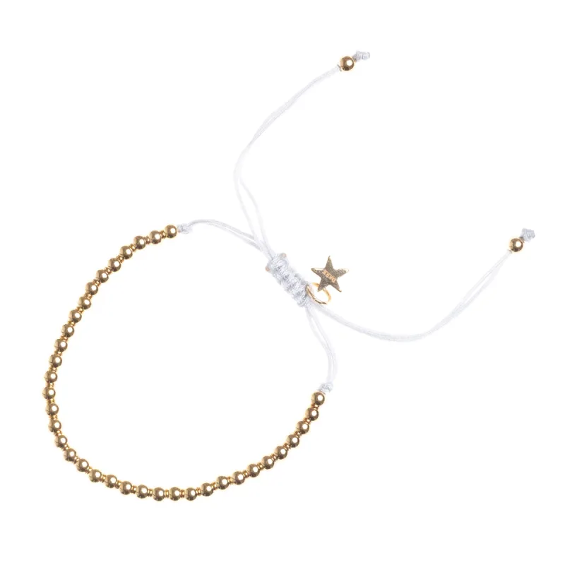 METAL BEAD BRACELET BROAD LIGHT GREY sold by DARK Department