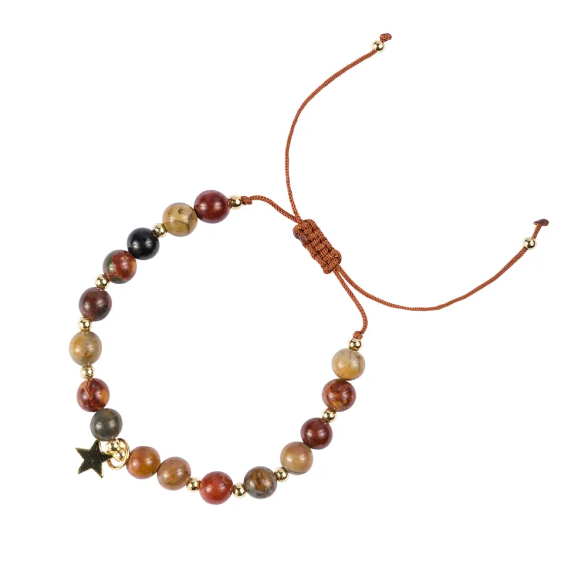 STONE BEAD BRACELET 6 MM FOREST sold by DARK Department