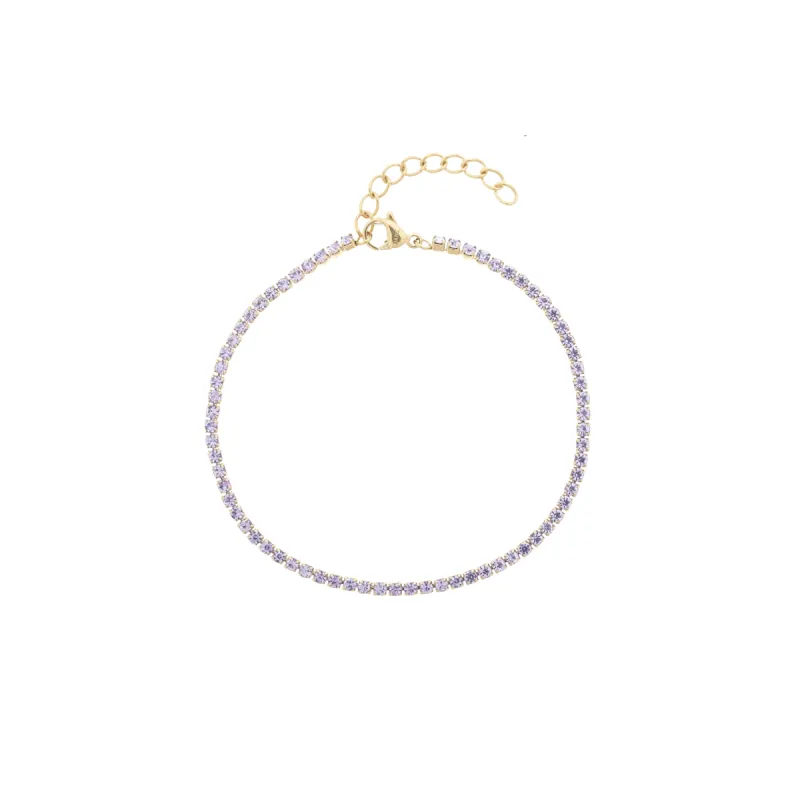 TENNIS CHAIN BRACELET 2 MM LAVENDEL sold by DARK Department