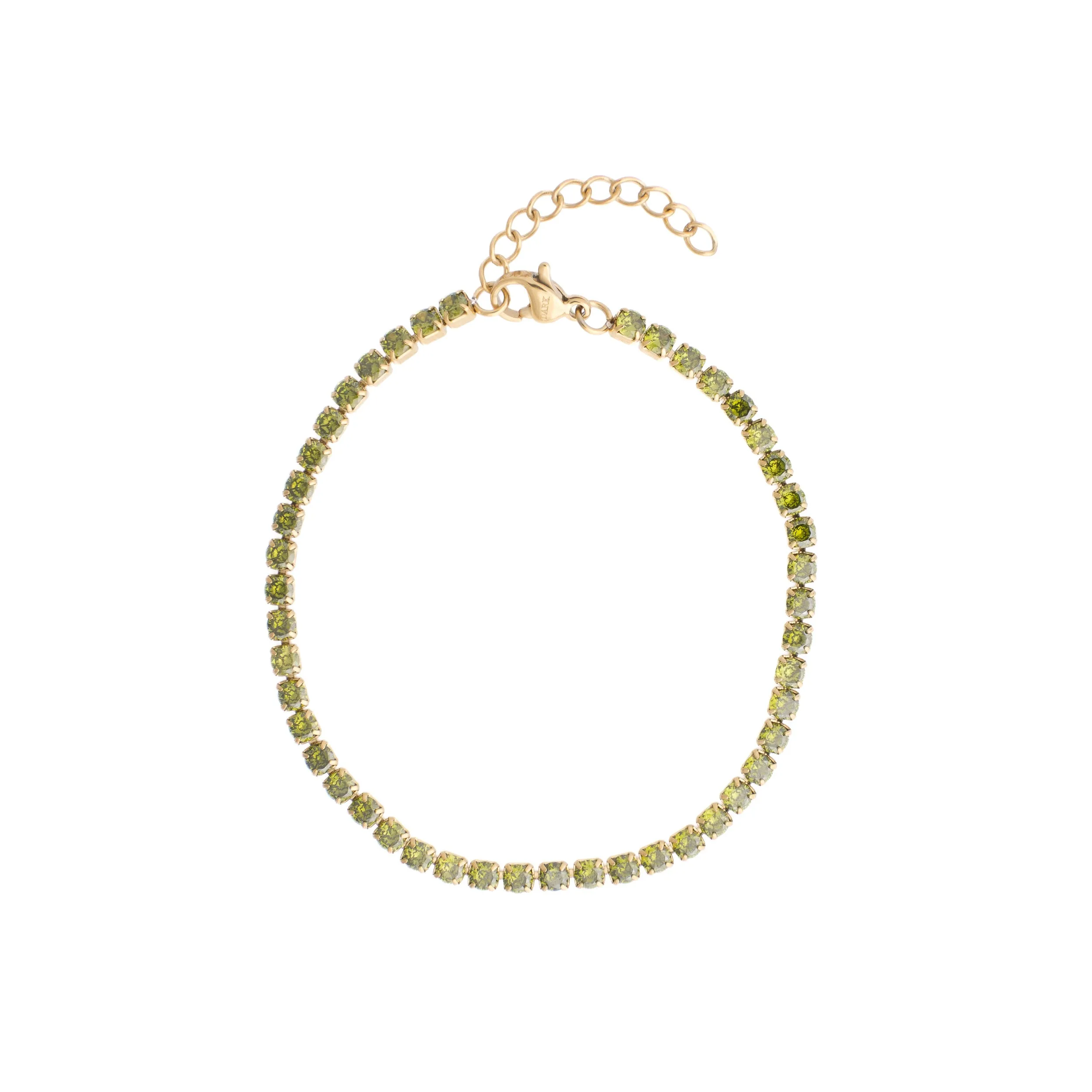 TENNIS CHAIN BRACELET 3 MM OLIVE sold by DARK Department