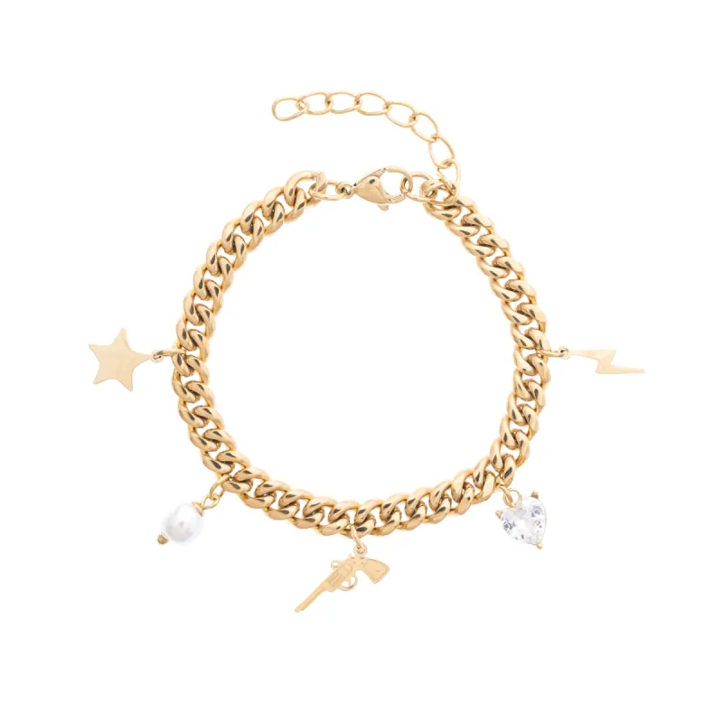 CUBAN CHARM BRACELET GOLD sold by DARK Department