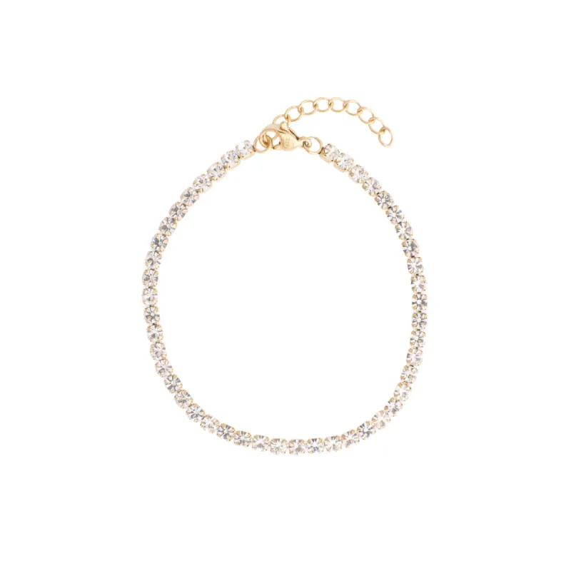 TENNIS CHAIN BRACELET 3 MM CRYSTAL sold by DARK Department