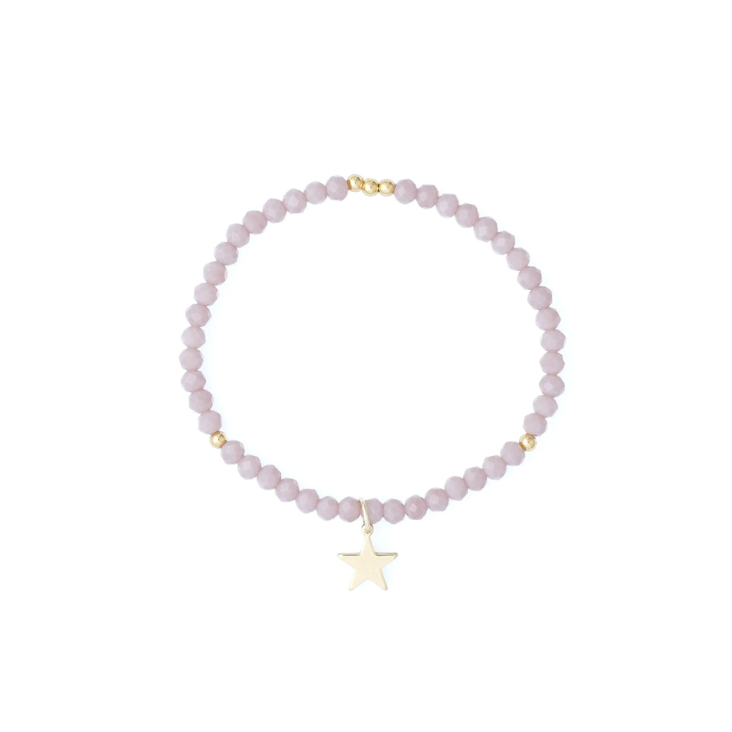 CRYSTAL BEAD BRACELET 4 MM SPARKLED PALE LAVENDEL sold by DARK Department