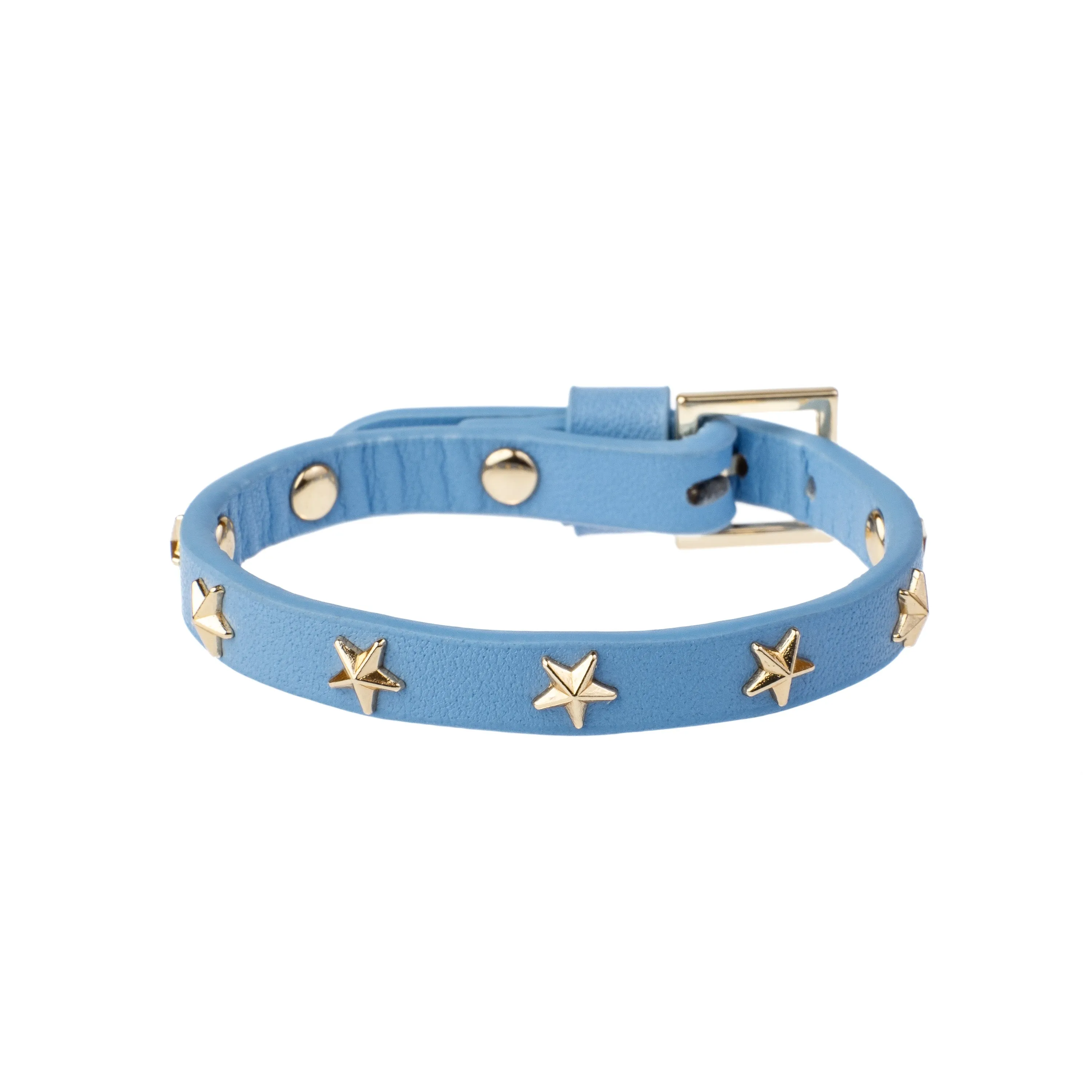 LEATHER STAR STUD BRACELET MINI IBIZA BLUE sold by DARK Department