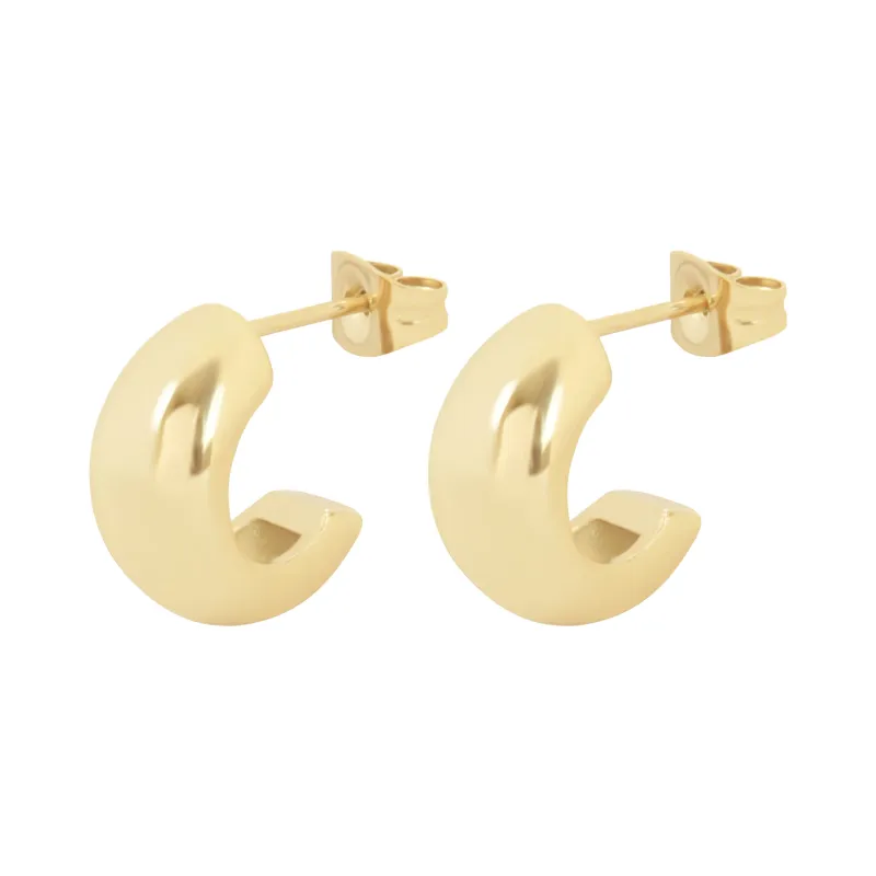 CHUNKY PLAIN CREOLE SMALL GOLD sold by DARK Department