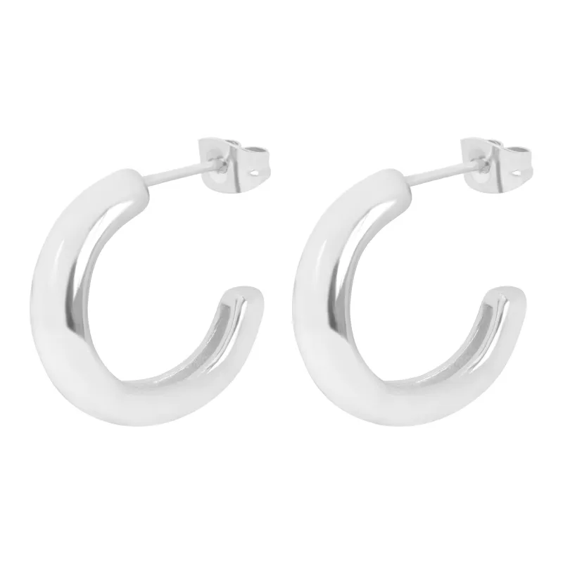 CHUNKY PLAIN CREOLE SILVER sold by DARK Department