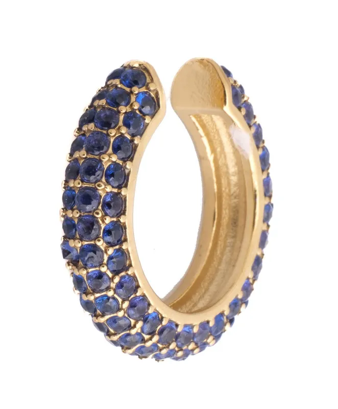 FULL BLING EAR CUFF NAVY BLUE sold by DARK Department